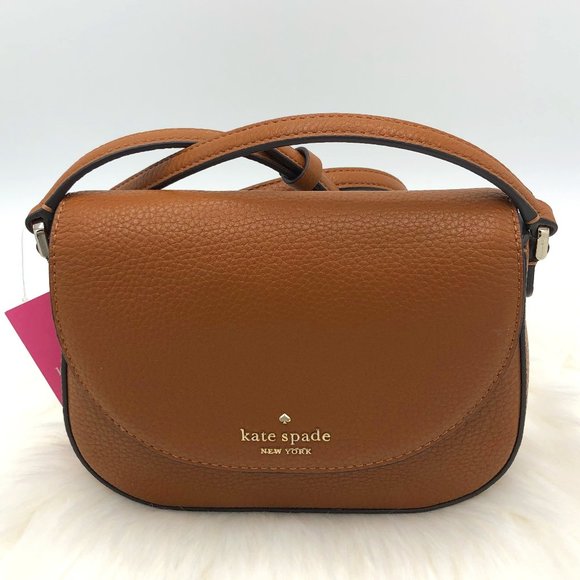 kate spade Handbags - !!**SOLD**!! NWT Kate Spade Leila Mini Flap Crossbody  - Warm Gingerbread